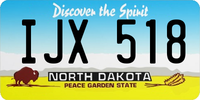 ND license plate IJX518