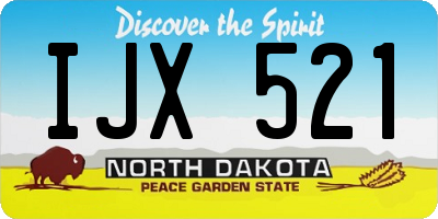 ND license plate IJX521