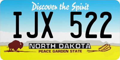 ND license plate IJX522