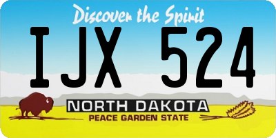 ND license plate IJX524