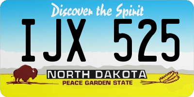 ND license plate IJX525