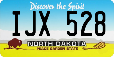 ND license plate IJX528