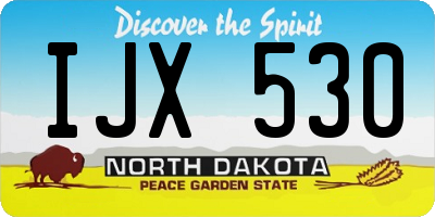 ND license plate IJX530