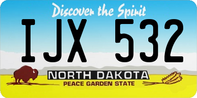 ND license plate IJX532