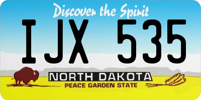 ND license plate IJX535