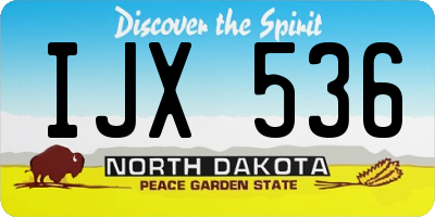 ND license plate IJX536