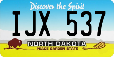 ND license plate IJX537