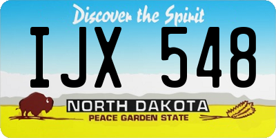ND license plate IJX548