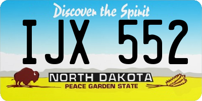 ND license plate IJX552