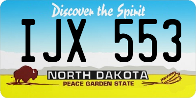 ND license plate IJX553