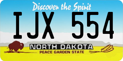 ND license plate IJX554