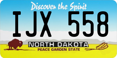 ND license plate IJX558