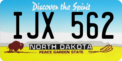 ND license plate IJX562