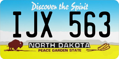 ND license plate IJX563