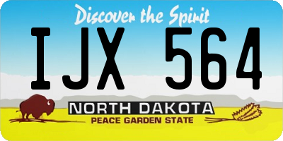 ND license plate IJX564