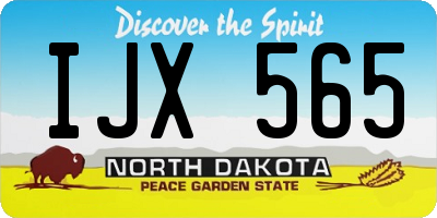 ND license plate IJX565