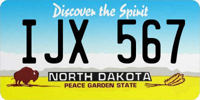 ND license plate IJX567