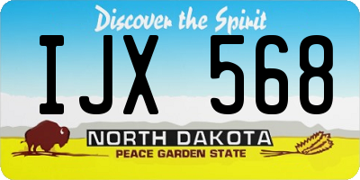 ND license plate IJX568