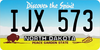 ND license plate IJX573
