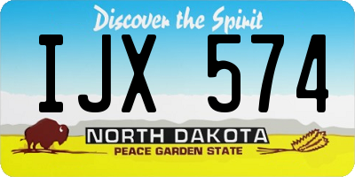 ND license plate IJX574