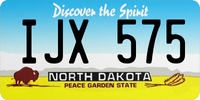 ND license plate IJX575