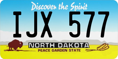 ND license plate IJX577