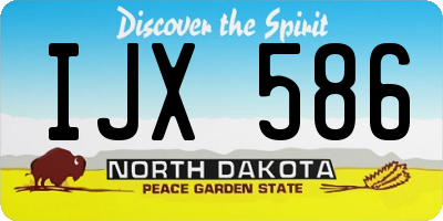 ND license plate IJX586