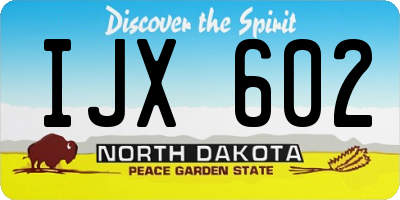 ND license plate IJX602