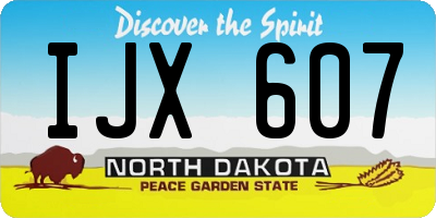 ND license plate IJX607