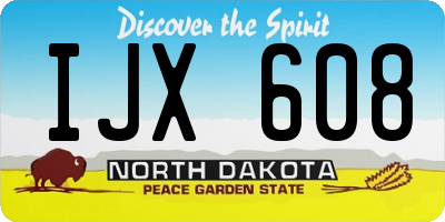 ND license plate IJX608