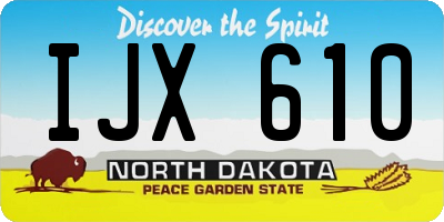 ND license plate IJX610