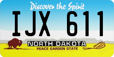 ND license plate IJX611