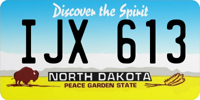 ND license plate IJX613