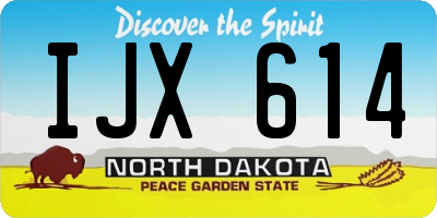 ND license plate IJX614
