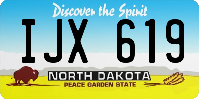 ND license plate IJX619