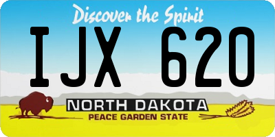 ND license plate IJX620