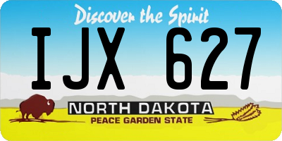 ND license plate IJX627