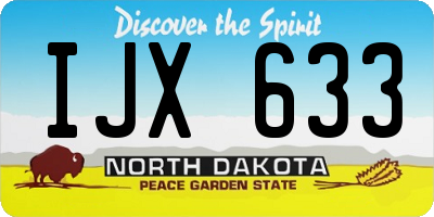 ND license plate IJX633