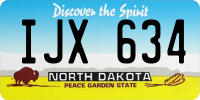 ND license plate IJX634