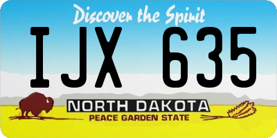 ND license plate IJX635