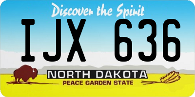 ND license plate IJX636