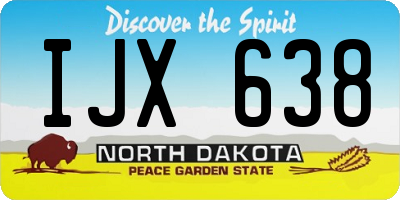ND license plate IJX638
