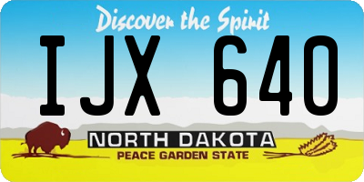 ND license plate IJX640