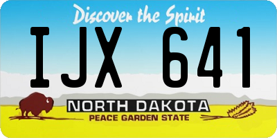 ND license plate IJX641