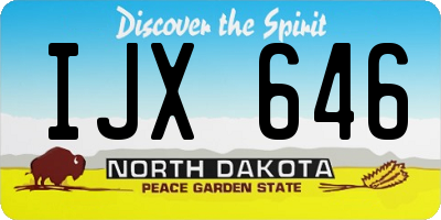 ND license plate IJX646