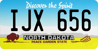 ND license plate IJX656