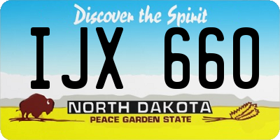 ND license plate IJX660