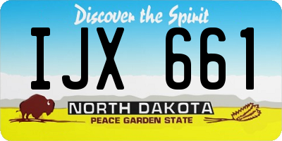 ND license plate IJX661