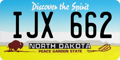 ND license plate IJX662