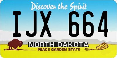 ND license plate IJX664